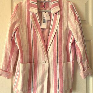 PARKER Striped Linen Blazer